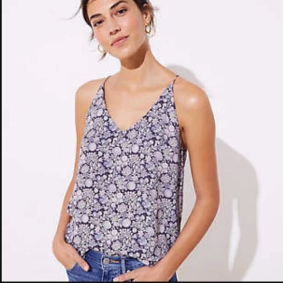 LOFT Tops - LOFT Garden Strappy Cami Size Medium